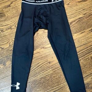 Under Armour ColdGear Black Fitted Leggings size YSM
